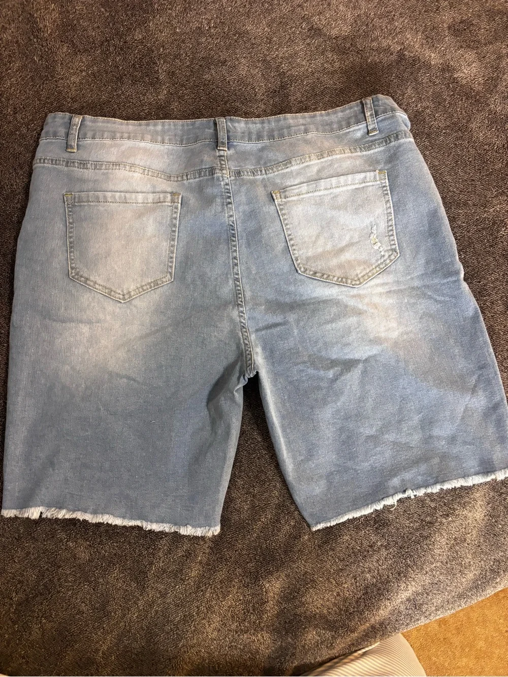 Light Blue Distressed Denim Women’s Shorts